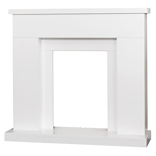 Adam Lomond Fireplace in Pure White, 39 Inch