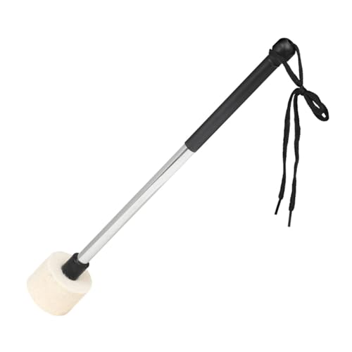 Levemolo baqueta de fieltro para batería y percusión con mango de acero inoxidable