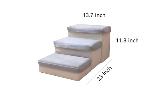 Dog-Stairs-with-Storage-3-Tiers-Non-Slip-Pet-Steps-for-High-Beds - Cucciolini Doodles   Dog-Stairs-with-Storage-3-Tiers-Non-Slip-Pet-Steps-for-High-Beds