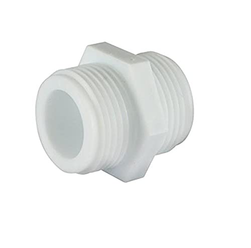 Merriway BH04072 Plastic Washing Machine Dish Washer Inlet Hose Connector, 3/4 x 3/4 inch - White
