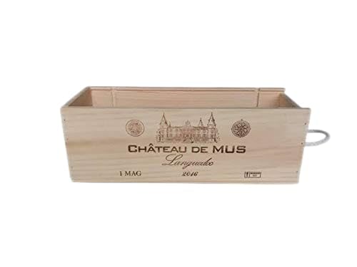 Chateau de Mus - Single Magnum Bottle Size Wooden Wine Box