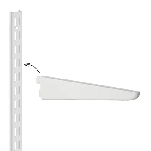 Image of RAB Slotted Channel Adjustable Double, Heavy Duty, Home Kitchen Shop (Code:- Sky CHNL Ivory) (6FT) (Pack of 10 Pcs)