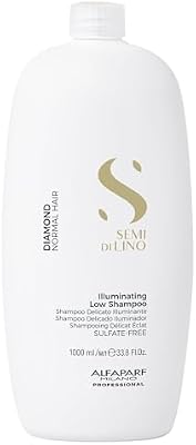ALFAPARF MILANO Semi di Lino Diamond Shine Illuminating Sulfate Free Shampoo - Adds Gloss and Shine - Paraben and Paraffin Free - Safe on Color Treated Hair - Professional Salon Quality | Illuminating Sulfate Free Shampoo Infused with Argan Oil - Adds Gloss, Shine, Softness - All Hair Types