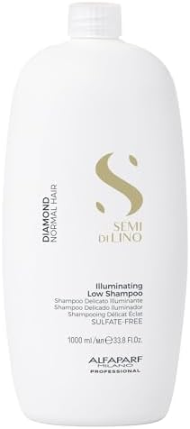 ALFAPARF MILANO Semi di Lino Diamond Shine Illuminating Sulfate Free Shampoo - Adds Gloss and Shine - Paraben and Paraffin Free - Safe on Color Treated Hair - Professional Salon Quality | Illuminating Sulfate Free Shampoo Infused with Argan Oil - Adds Gloss, Shine, Softness - All Hair Types