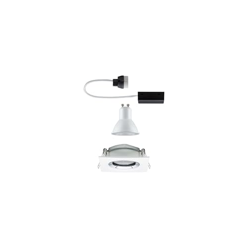 Kit encastrés Premium Nova Paulmann spot carré chrome orientable LED GU10 230V