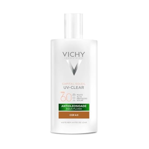 Vichy, Capital Soleil UV-Clear, Protetor Solar Facial, Cor 4.0, FPS60, 40G