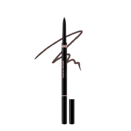 Eyebrow Pencil – Ultra-fine eyebrow pencil, precision nib and spool brush, filler sparse areas, natural eyebrow makeup, waterproof women's eyebrow pen (01# Brown)