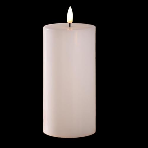 coku Flickering LED Pillar Candles | 3x6 Inch Battery Operated El...