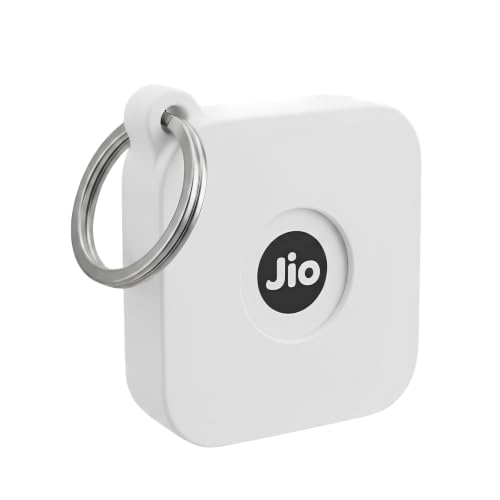 Image of Case for JioTag Air with Keychain Ring, Protective Holder Cover for Jio Tag Tracker, Anti-Lost & Shockproof Accessory for Keys, Luggage, Pets, and Backpacks (1, White)