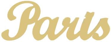 Word Paris Cutout Unfinished Wood Shape Door Hanger Everyday Decor MDF Shape Canvas Style 1
