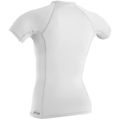 O'Neill Wetsuits Women's Basic Skins Short Sleeve Sun Shirt Rash Vest, White, M - Image 2