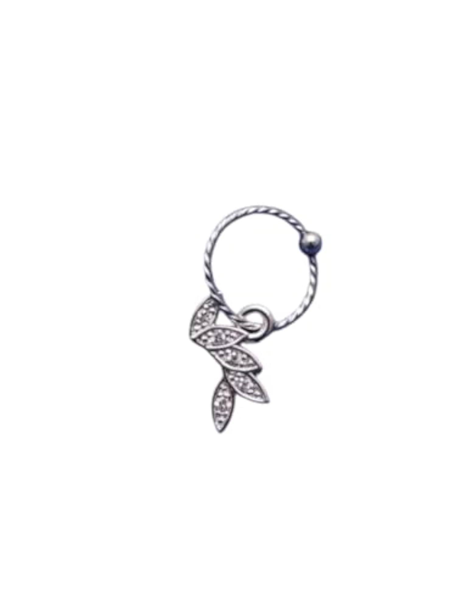 Dainty CZ Leaf Botanical Piercing Jewelry, Versatile