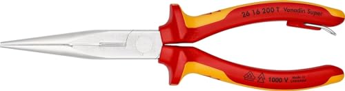 Alicate de boca cigüeña KNIPEX 200mm aislado VDE con fundas multicomponente 2