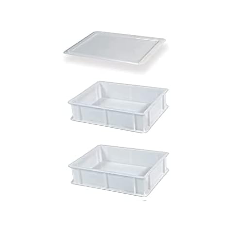 GENUS DEI - 2 recipientes de plástico con tapa para levadura de pizza y pan Cover