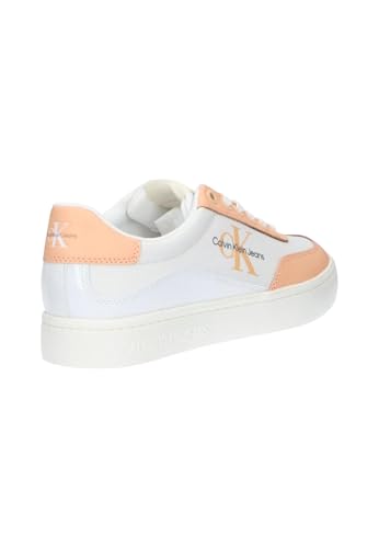Calvin Klein Baskets Basses LTH ML Yw0yw01296 pour Femme, Glace à l'abricot Blanc Brillant, 35.5 EU