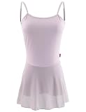 Avrigirl Gray Youth Girls Ballet Leotards Skirted Women Athletic Dance Dress for Skating, Recitals, Gymnastics, Aerial Yoga, Pole
