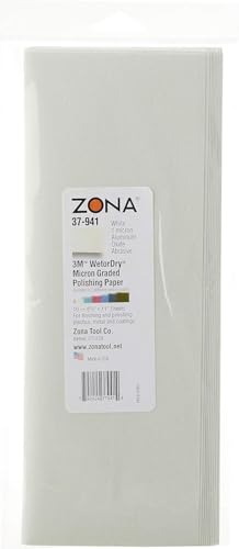 Zona 37-941 3M Wet/Dry Polishing Paper, 8-1/2-Inch X 11-Inch, 1 Micron, Pale Green, 10-Pack