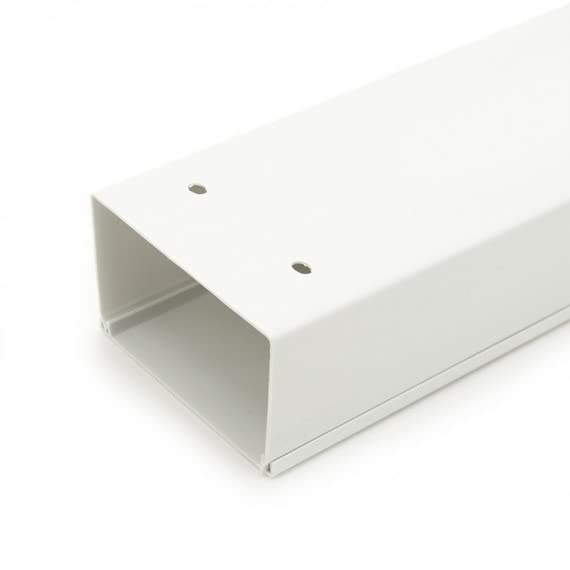 Canalina Cavi Autoadesiva Bianca 10m - 1,5x1,5cm, Per Pareti E Battiscopa, Verniciabile