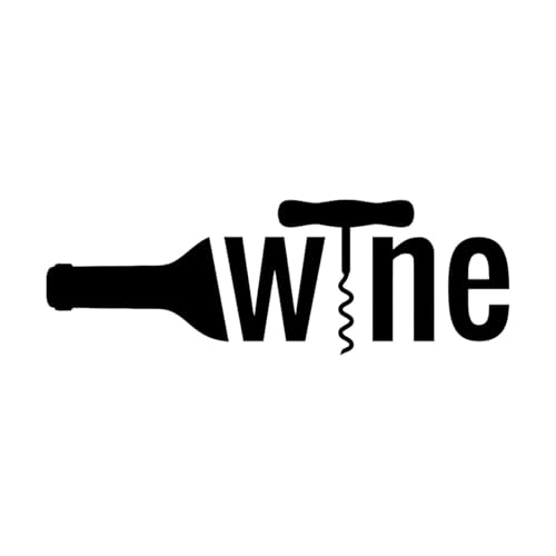 Sacacorchos de vino para bar, abridor de botellas de alcohol Calcomanías de letras 25x74.2cm Vinilos para ventanas Negro