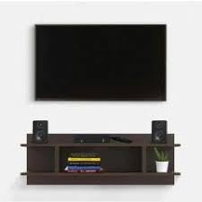 Woodilla MDF Wooden Wall Mounted Matte TV Entertainment Unit/Wall Set Top Box, Wi-Fi Holder/Shelf,TV Stand Unit Wall Shelves for Living Room, Cabinet, Set top Box Stand,TV Stand for Wall ((Black)-image-45
