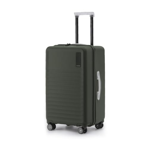 Check-in Suitcase|65cm| 70 L |German Makrolon Polycarbonate|TSA Lock| 8 Silent Ninja Wheels |YKK Zippers & Spill-Proof Pocket | Ideal for 7+ Day Trips |Mokobara Aisle Trunk Luggage | Olive(Homegrown)