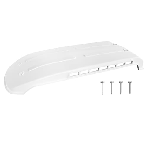 MAYITOP 65529 RV Refrigerator Vent Cover Polar White Direct Replacement for Do-metic Old Style Lid Compatible Includes 4 Mounting Screws