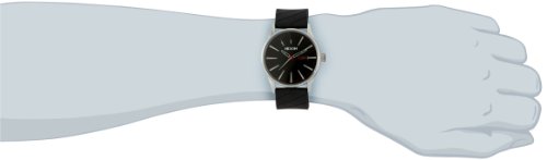 Nixon Heren polshorloge XL The Sentry Black analoog kwarts plastic A027000-00, zwart/zwart, Riemen. - Afbeelding 7
