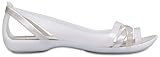 Crocs Women's Isabella Huarache 2 Flat W Sandal, Oyster/Cobblestone, 7 M US