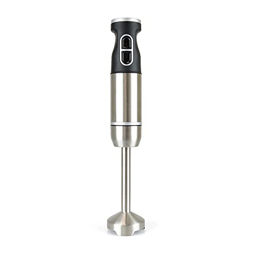 KitchenPerfected 700w Variable Speed Stainless Steel Hand Blender, 15 speed, turbo, Long-life Motor, for Soup or Baby Food - E5024SS