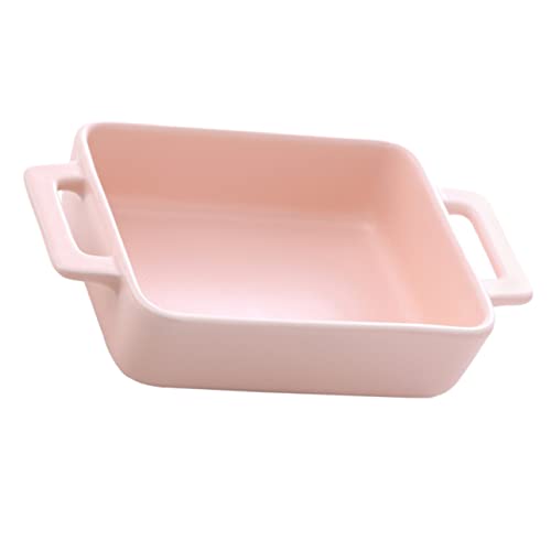 TOPBATHY Molde De Cerámica Para Horno Multifuncional Bandeja Práctica Para Tartas y Queso Gratinado Con Diseño Ergonómico De Doble Asa Para Hornear y Servir Alimentos Saludables