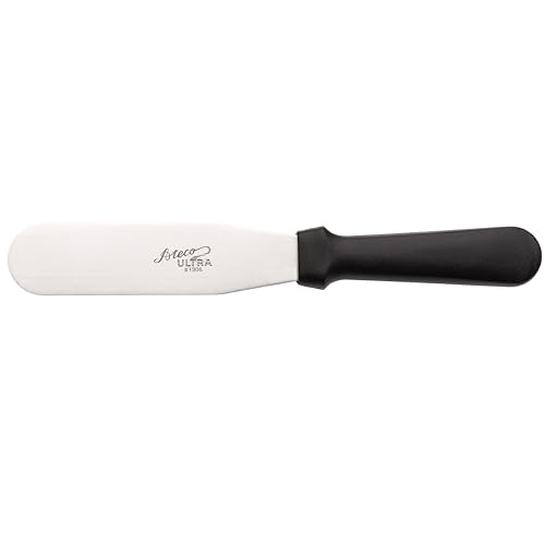 Ateco Ultra Straight Spatula with 6 by 1.5-Inch Stainless Steel Blade, Plastic Handle, Dishwasher Safe, Silver