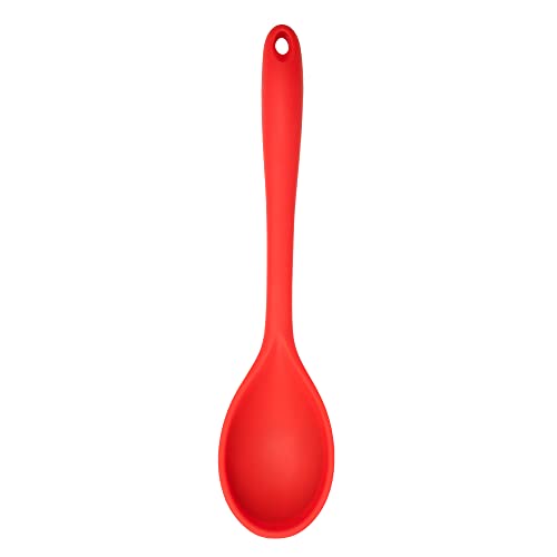 Mimo Style Colher de Silicone Vermelha, Material de Silicone Resistente e Flexível, Suporta Temperaturas de Até 220ºC, Prática, Simples e Leve Pesando Apenas 130 Gramas Facilitando o Manuseio