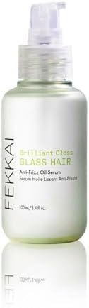 FEKKAI Brilliant Gloss Glass Hair Anti-Frizz Oil Serum - 3.4 oz - Shiny, Glossy, Hydration, and Heat Protection - Salon Grade, EWG Compliant, Vegan & Cruelty Free