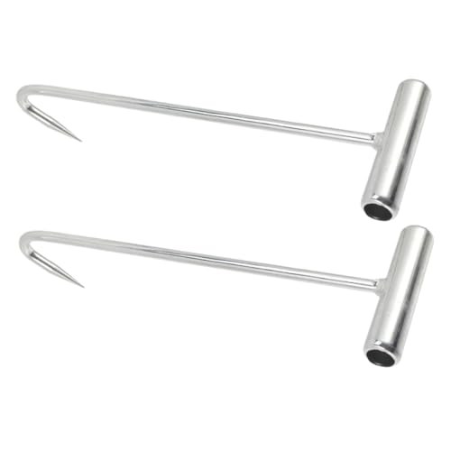 ULTECHNOVO 2pcs Manhole Cover Lifting Hooks u Shape Cover Lifter Hook Heavy Duty Metal Hooks for Manhole Lid Roll up Door Hook Tool