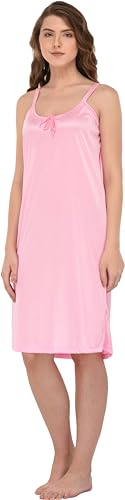 Image of You Forever Women Sexy Satin Striped Solid Above Knee Length Nighty, Loungewear, Nightwear, Sleepwear, Home Wear Short Nighty for Women Pack of 2