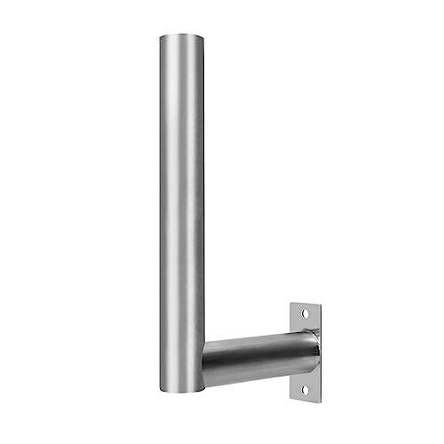 Stainless Steels Pole Mount 12'' Length Universal L-Type Pole Mast Bracket for for Outside...