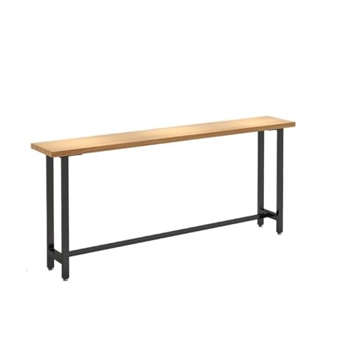 MENGLI-2024 Mesas de Pub Mesa de Bar Pared Hierro Forjado Retro, Sencilla, Estrecha, Larga, con Patas Altas, Madera, for Cocina y Comedor(XXL)