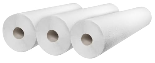 Papel Camilla Doble Capa 56 cm x 50 metros Precorte 80 cm   3 Rollos   Rollos Papel Camilla Masaje Doble Capa