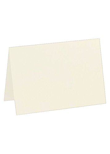 Image of LUXPaper A7 Folded Cards | 5 1 /8 inch x 7 inch | Natural Linen | 100lb. Cover | 50 Qty