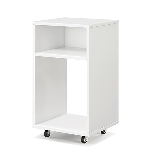 GOPLUS kontener na kółkach, szafka na dokumenty z 2 półkami, mobilna szafka biurowa na kółkach, wózek biurowy