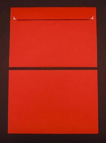 Blanke Briefumschläge C5 100g/qm haftklebend VE=100 Stück intensivrot