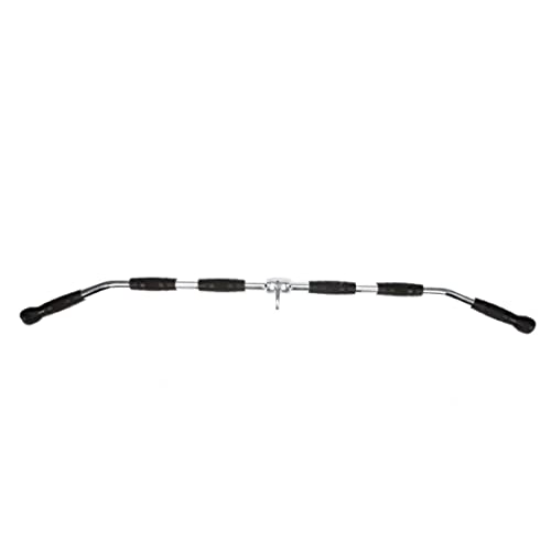 AMAYA SPORT Barra Dorsal, Barra Dominadas con Polea para unirla a Máquina Multiestación, Acero de máxima Resistencia, Agarre de Caucho Virgen (90 cm) Cover