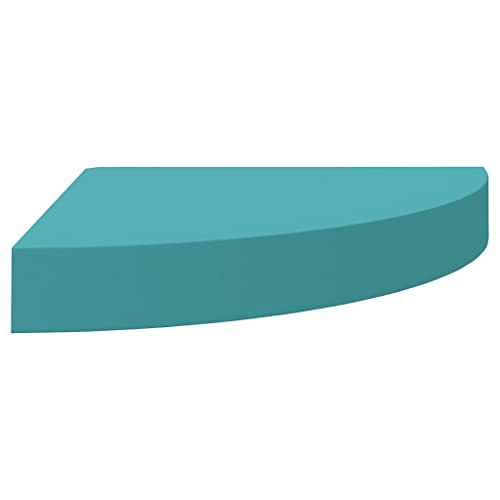vidaXL Etagère d'angle Murale Flottante Etagère Suspendue Support Mural Etagère de Salon Salle de Séjour Maison Intérieur Bleu 35x35x3,8 cm MDF