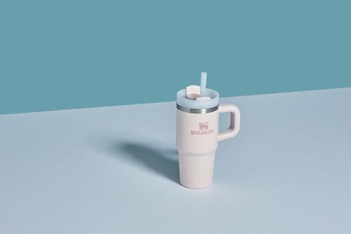 Stanley Quencher H2.0 Tumbler With Handle And Straw 20 Fluid Ounces | Flowstate 3-Position Lid | Cup Holder Compatible For Travel | Insulated Stainless Steel Cup | Bpa-Free | Rose Quartz 2.0