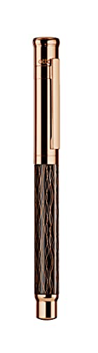 Stylo-plume noir calibre EF Otto Hutt 04 instrument écriture luxe or rose 038-16450