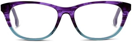 Carrera Women's CA5547/V Butterfly Prescription Eyeglass Frames, Purple Tortise, 51 mm