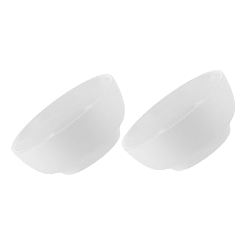 TOYZFRIENDY 2 Pezzi Ciotole in Ceramica Bianca da Scodelle Multiuso per Zuppe Insalate e Dessert Design Semplice e Resistente per Casa e Ristoranti