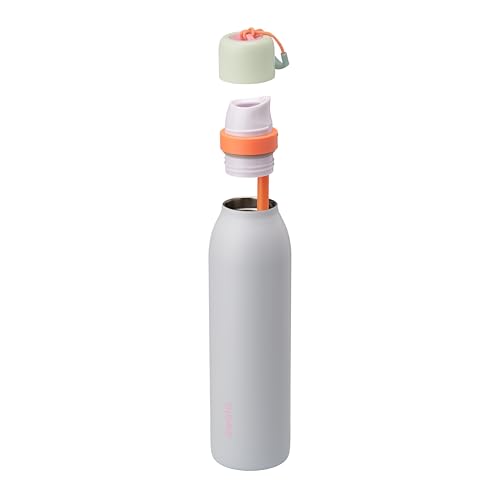 Image of Owala FreeSip Twist Insulated Stainless Steel Water Bottle with Straw for Sports and Travel, BPA-Free, 24-oz, Beach House