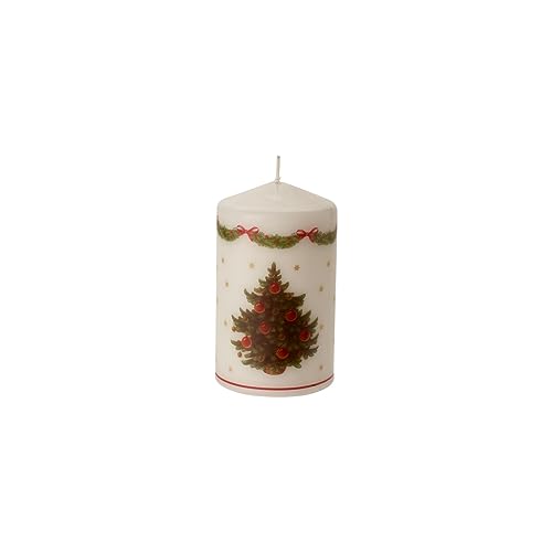 Villeroy & Boch - Winter Specials Candele Albero di Natale Toys M, Eleganti Candele a Forma di Albero di Natale in Cena per la tavola, 7 x 12 cm