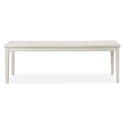 Furniture of America Arvin Modern Solid Wood 5-Piece Extendable Dining Table Set with Upholstered Chairs, Seats up to 4, for Home, Kitchen, Living Room, White Oak - Thumbnail 4